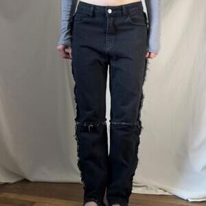 grungy distressed jeans